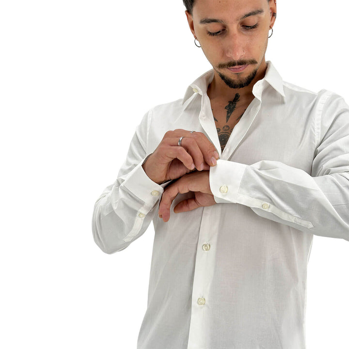 Markup, Camicia, Uomo, Cotone, Bianco