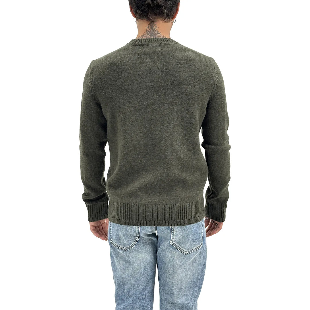 BL.11 Block Eleven, Maglia, Girocollo, Uomo, Misto Lana, Verde