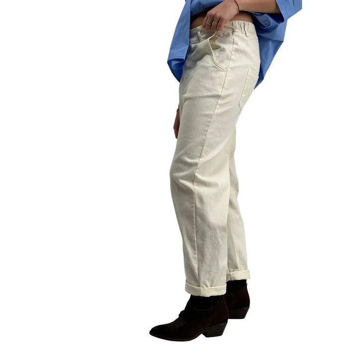 Kontatto, Pantaloni, Donna, Cotone, Avorio