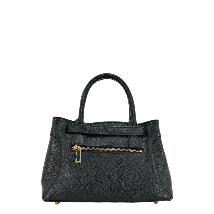 Bassini, Borsa, Donna, Aurora, Pelle, Nero