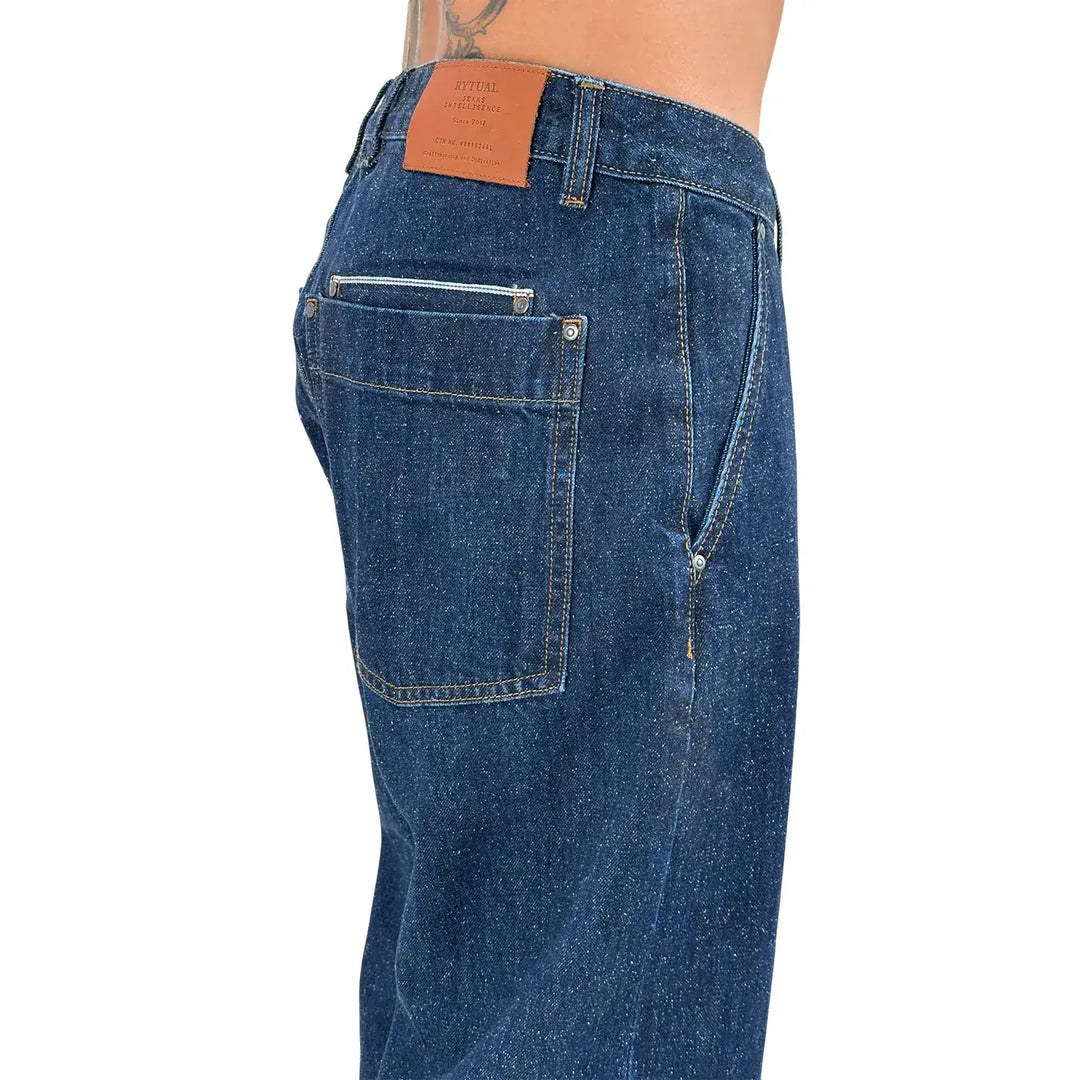 Rytual, Jeans, Over, Uomo, Cotone, Blu