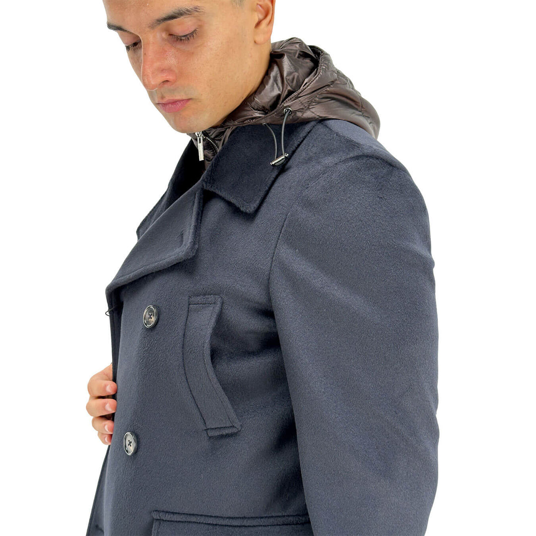 Markup, Caban Doppiopetto, Uomo, Poliestere, Blu