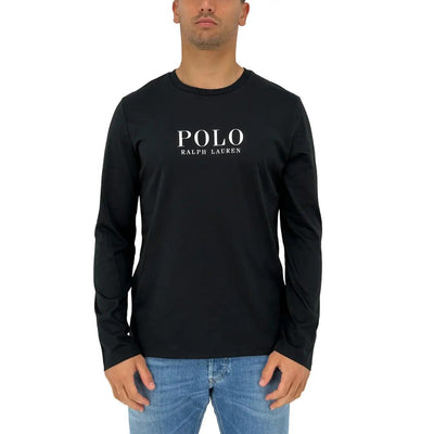 Polo Ralph Lauren t Shirt ml, 714862600, l/s Crew Sleep Top, 004 Black, Bassiniboutique.it, 2022 a/i