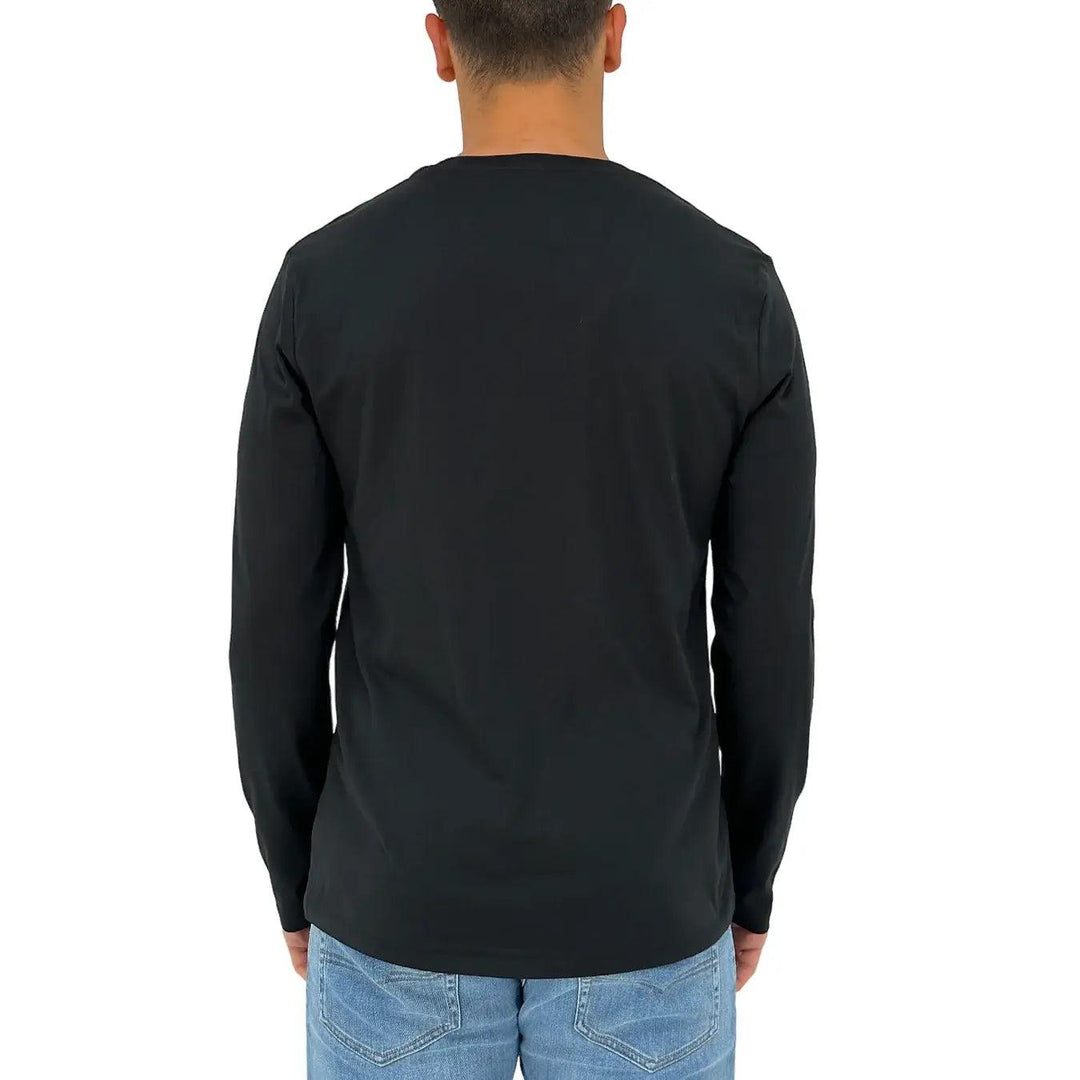 Polo Ralph Lauren t Shirt ml, 714862600, l/s Crew Sleep Top, 004 Black, Bassiniboutique.it, 2022 a/i