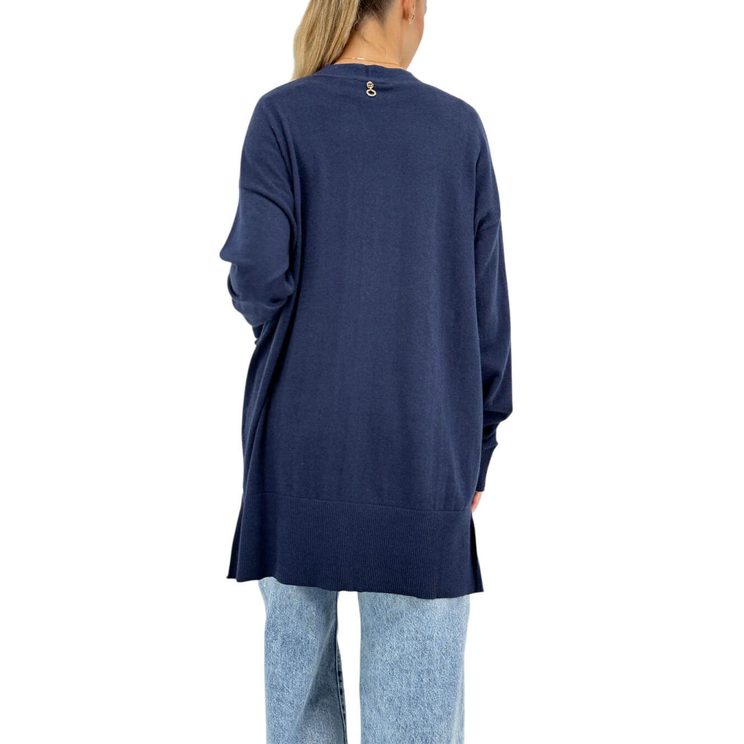Relish, Cardigan, Donna, Salamina, Cotone, Blu