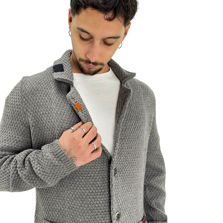 Markup, Blazer-Maglia, Uomo, Tessuto Misto, Grgio