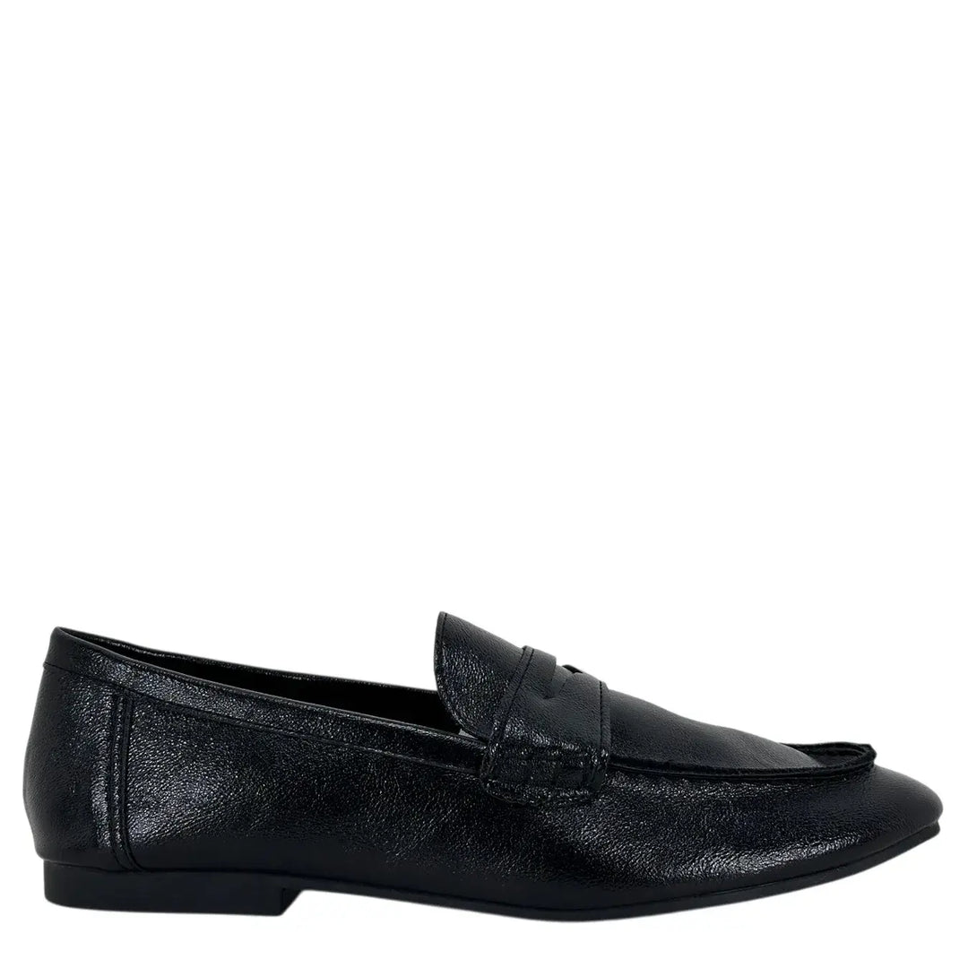 Bassini Mocassini Donna Neri in Ecopelle Ultra Soft con Tacco 1 cm e Suola Antiscivolo