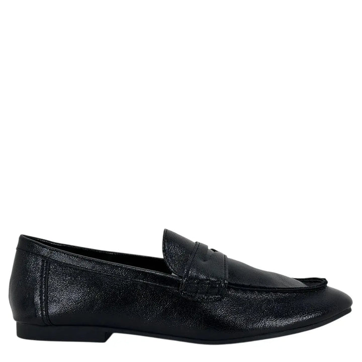 Bassini Mocassini Donna Neri in Ecopelle Ultra Soft con Tacco 1 cm e Suola Antiscivolo
