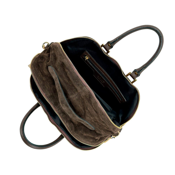 Avenue67 Fandango XS Borsa Donna, A Mano, Camoscio, Marrone