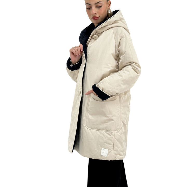 Oof Wear, Cappotto Double, Poliestere, Bianco e Blu