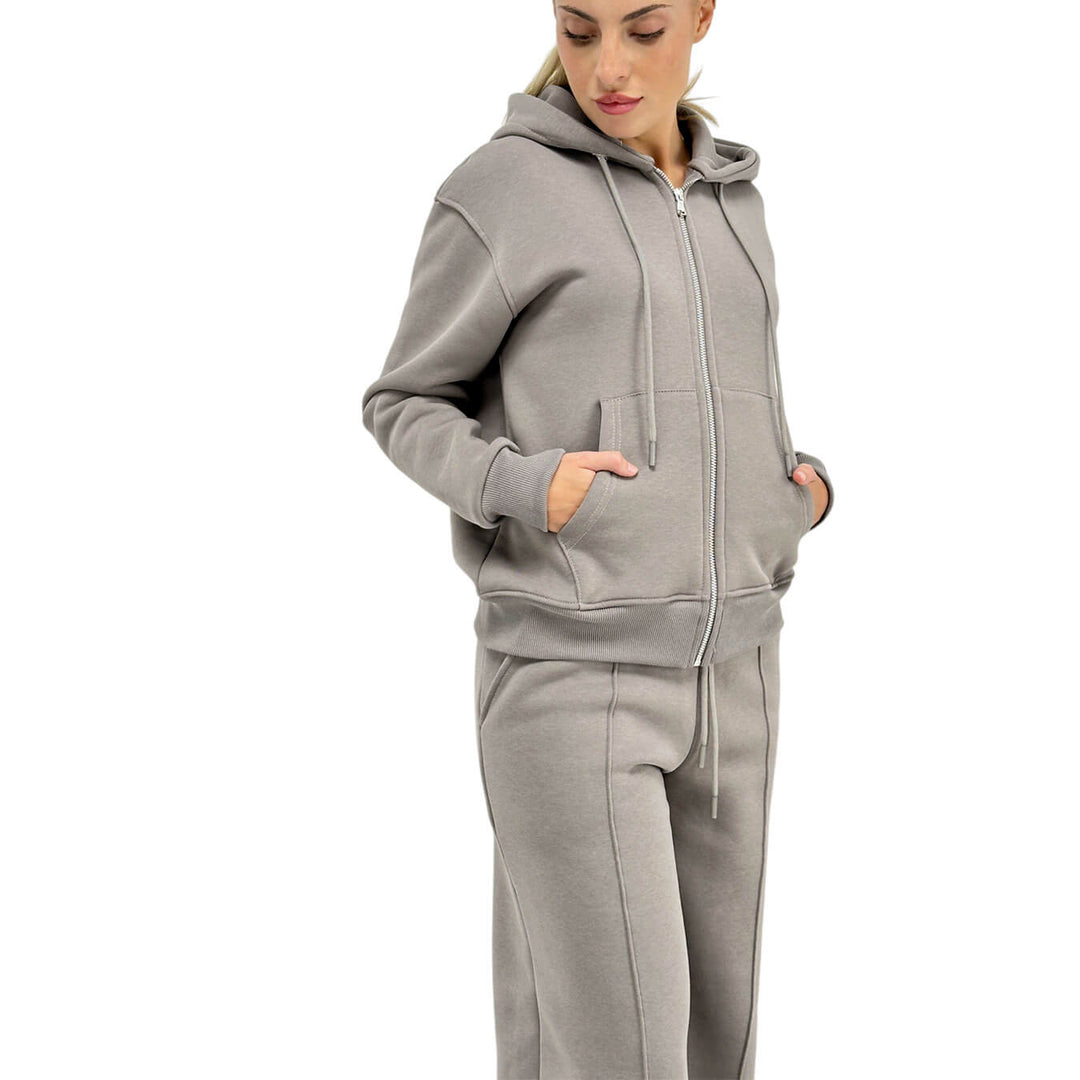 Superculture, Felpa Donna, Etta, Cotone, Grigio