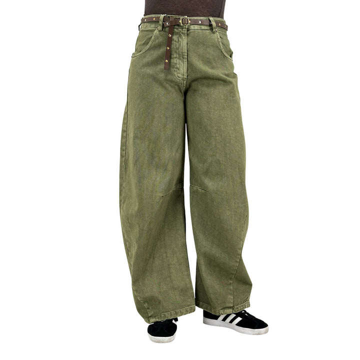 Motel, Pantaloni, Donna, Cotone, Verde