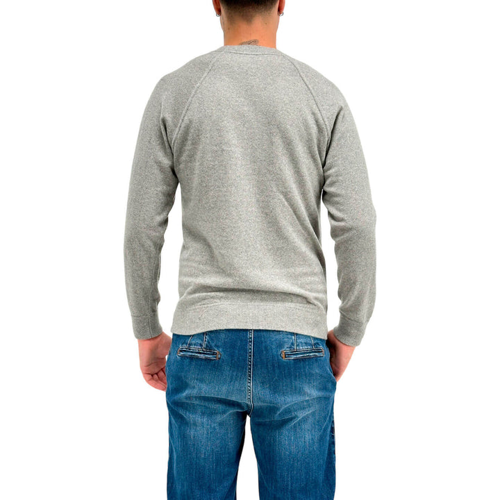 Refabrics Men's Sweater, Basic, Crewneck, Cashmere, Pearl Grey