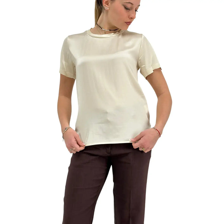 Ottod'Ame, Blusa, Donna, Morbida, Latte