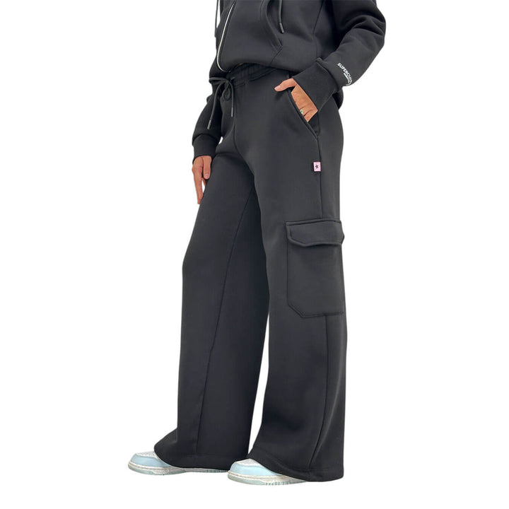 Superculture, Pantaloni, Donna, Ambra, Cotone, Nero