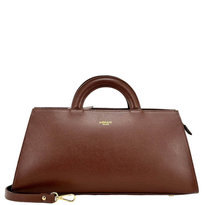 Avenue67 Rania Borsa Donna, Handbag, Baguette, Pelle, Marrone