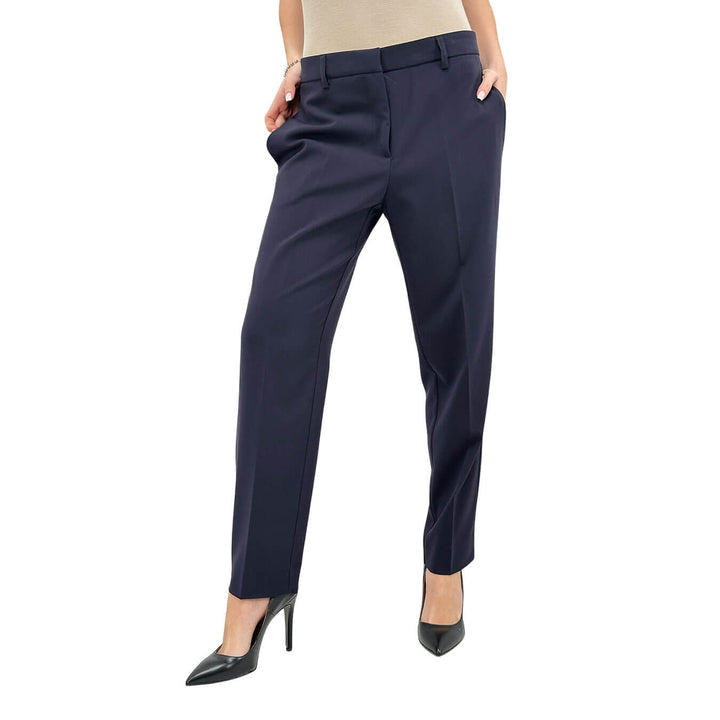 Ottod'Ame Lea Pantaloni Donna, Modello Classico, Tessuto Misto, Blu