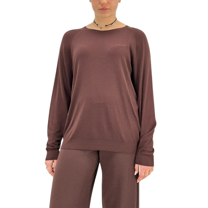 Kontatto, Maglia, Donna, Girocollo, Marrone