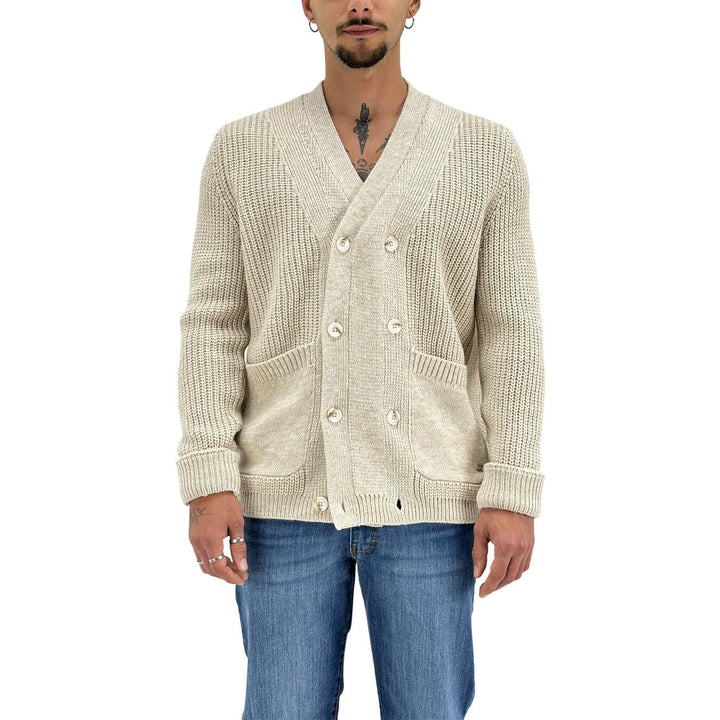 Markup, Cardigan, Uomo, Tessuto Misto, Beige