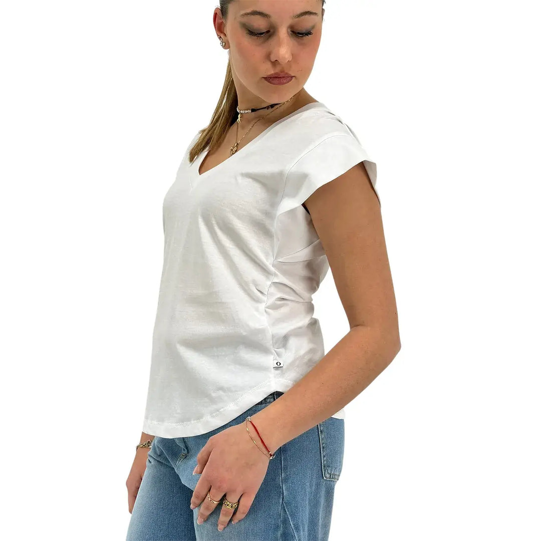 Ottod'Ame, T-Shirt, Donna, Cotone, Latte