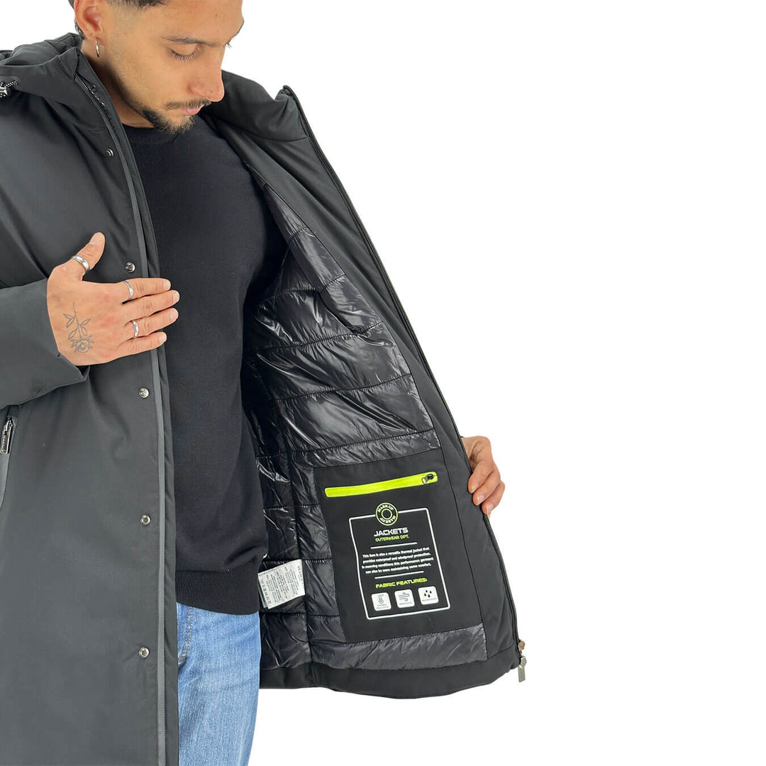 Markup, Parka, Uomo, Poliestere, Nero