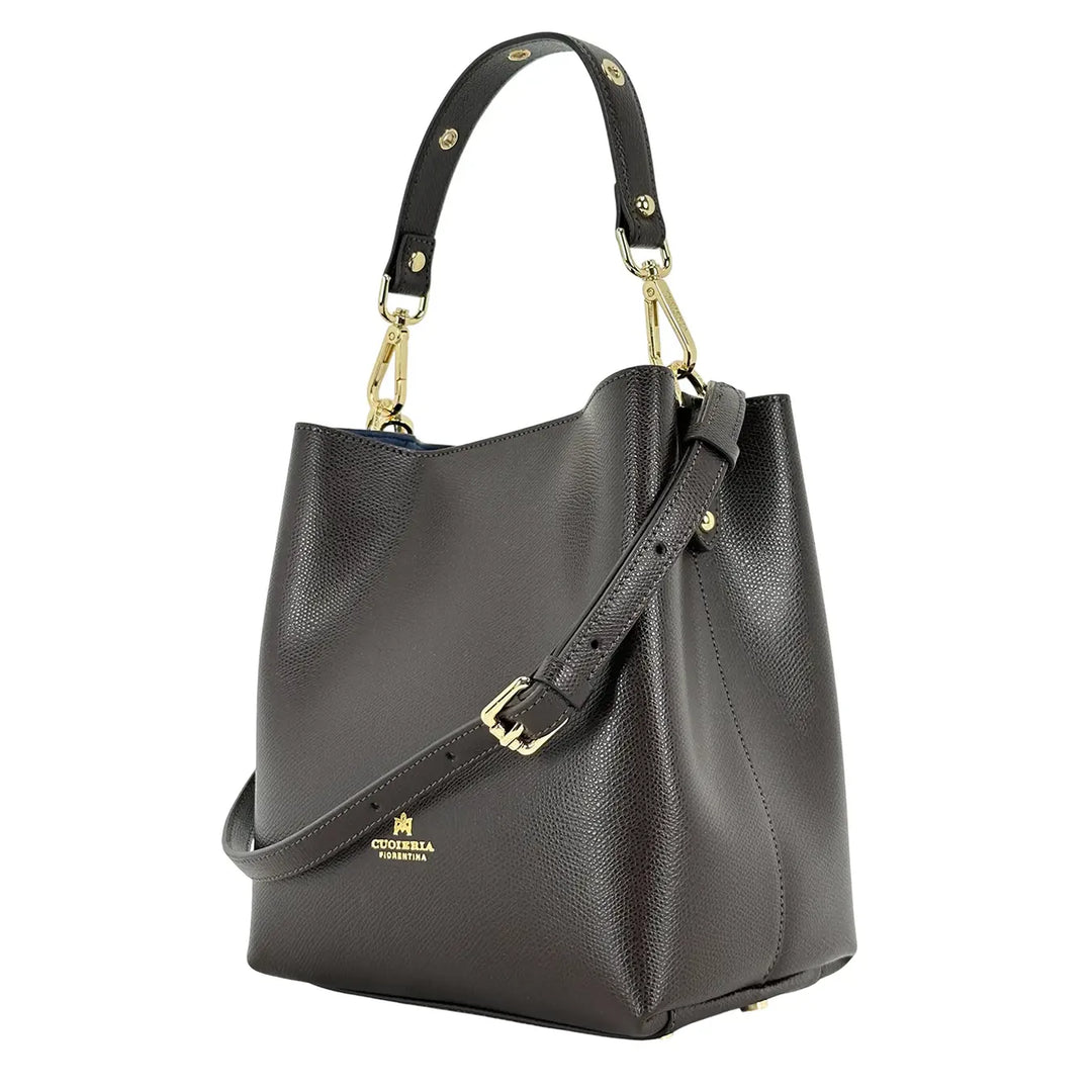 Cuoieria Fiorentina, Borsa Secchiello, Donna, Pelle, Moro