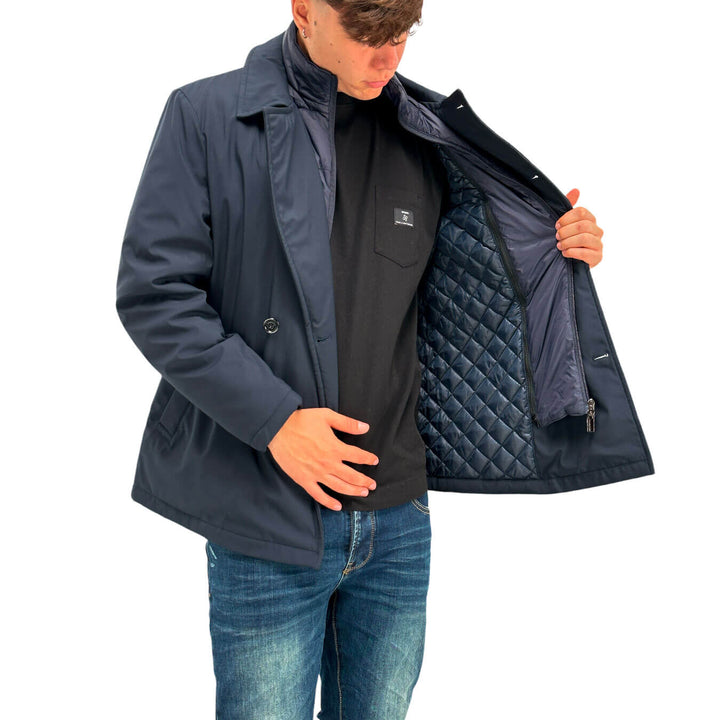 MarKup Giubbotto Uomo, Softshell, Pettorina, Impermeabile, Blu