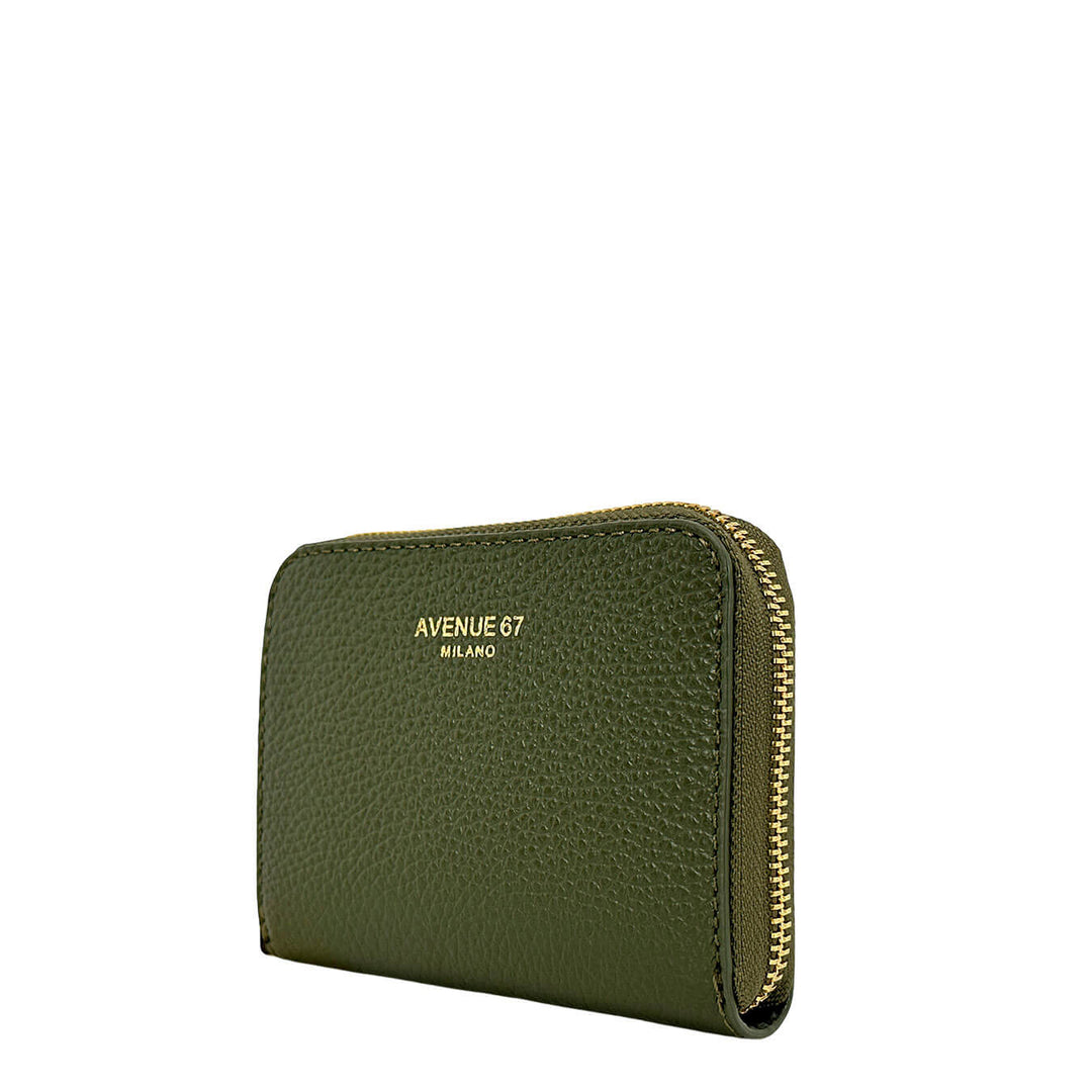 Avenue67 Mel Women's Wallet, Small, Zip Around, Leather, Green