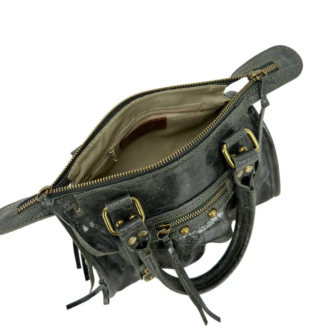 Bassini, City Bag, Donna, Mini, Pelle, Verde