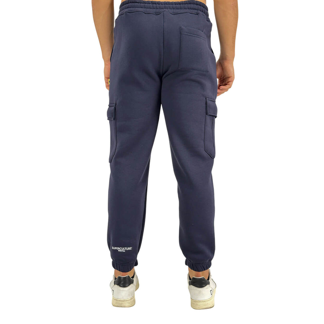Superculture, Pantaloni, Uomo, Cotone, Blu