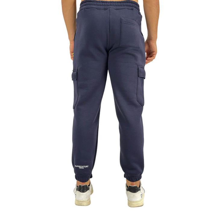 Superculture, Pantaloni, Uomo, Cotone, Blu