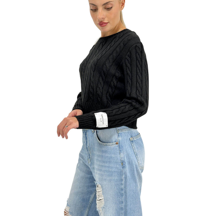 Superculture, Maglia, Donna, Acrilico, Nero