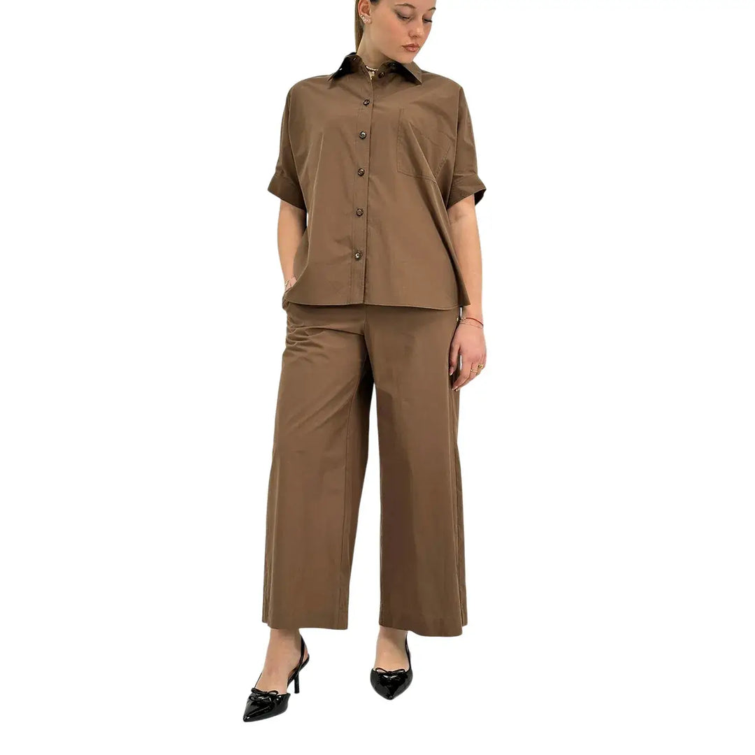 Ottod'Ame, Pantaloni, Donna, Ampi, Cioccolato