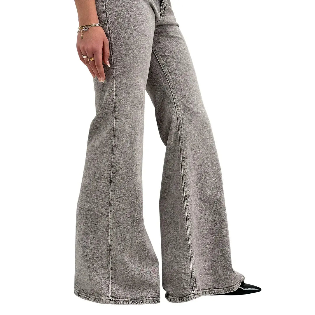 Kontatto, Jeans, Donna, Flare, Cotone, Grigio