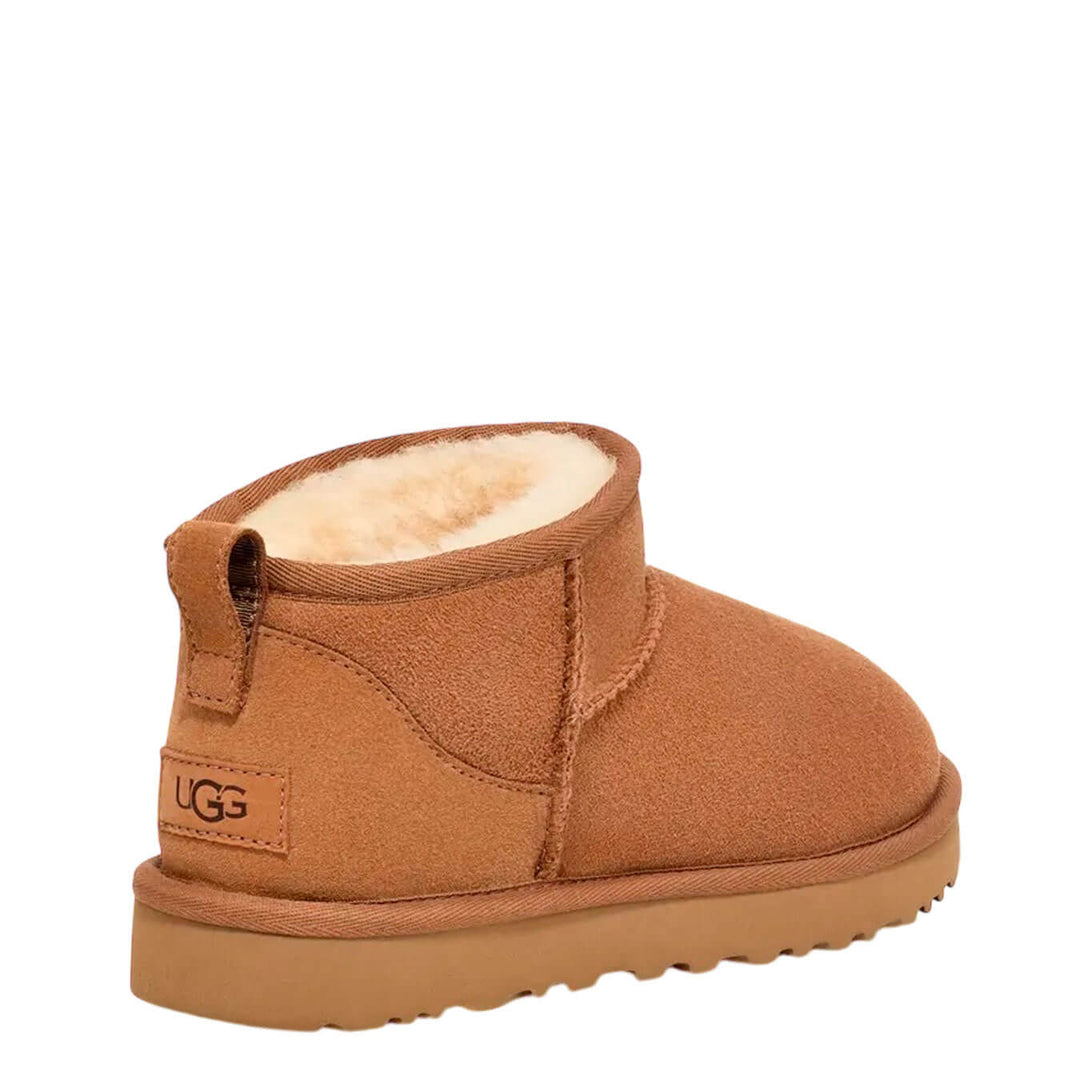 Ugg Scarpe Donna, Stivali Classic Ultra Mini, Camoscio, Chestnut