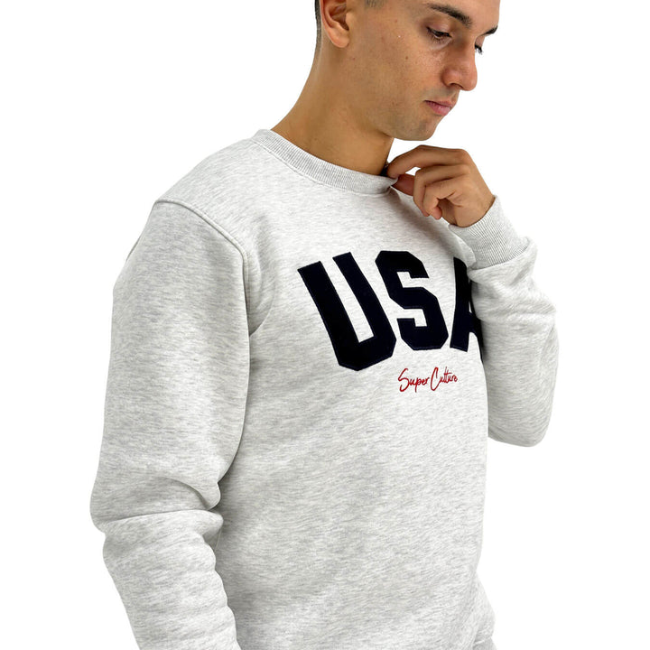 Superculture, Felpa, Uomo, Cotone, Grigio