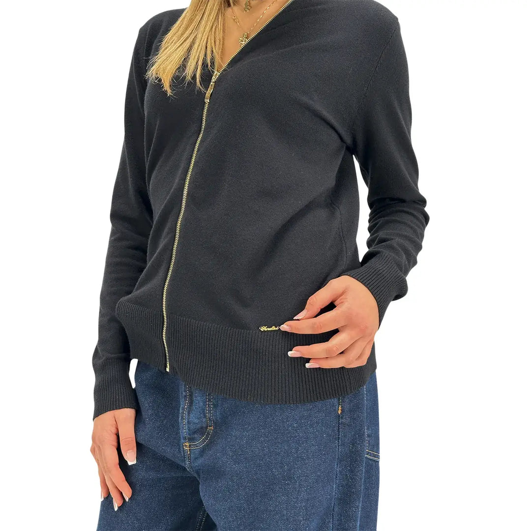 Koralline, Maglia, Donna, Tessuto Misto, Nero