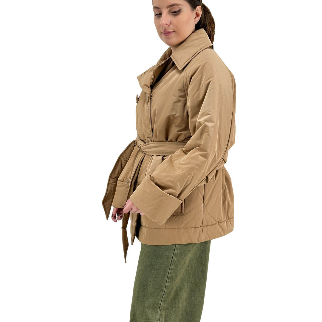 Oof Wear, Cappotto, Donna, Nylon, Beige