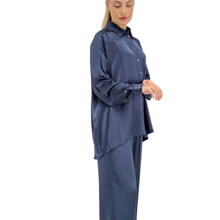 Ottod'Ame, Camicia, Donna, Mia, Acrilico, Blu