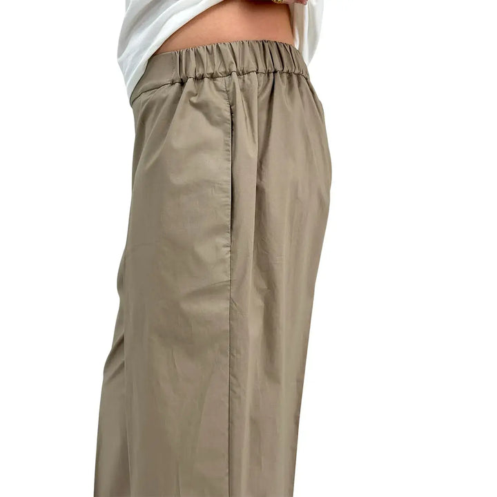 Meimeij, Pantaloni, Donna, Largo, Cotone, Beige