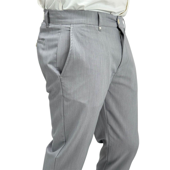 BL.11 Block Eleven Pantaloni Chino, Uomo, Slim Fit, Cotone, Grigio