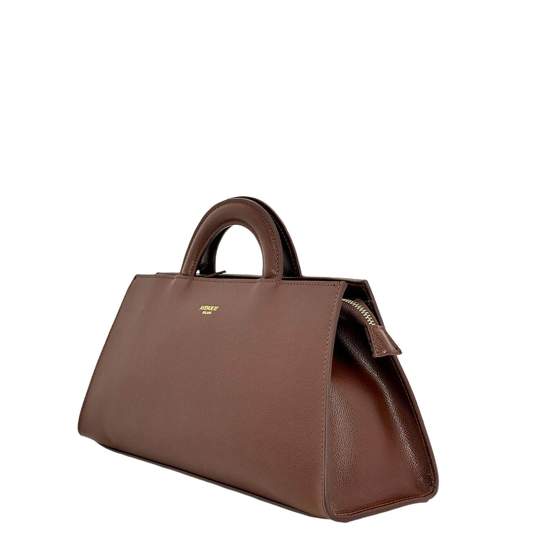 Avenue67 Rania Borsa Donna, Handbag, Baguette, Pelle, Marrone