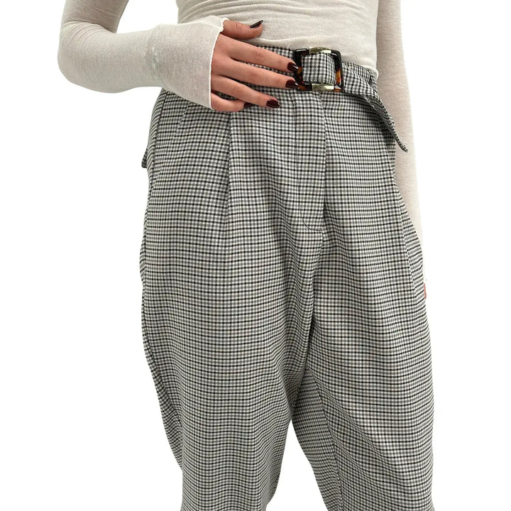 Koralline, Pantaloni, Donna, Pied de Poule, Tessuto Misto, Donna