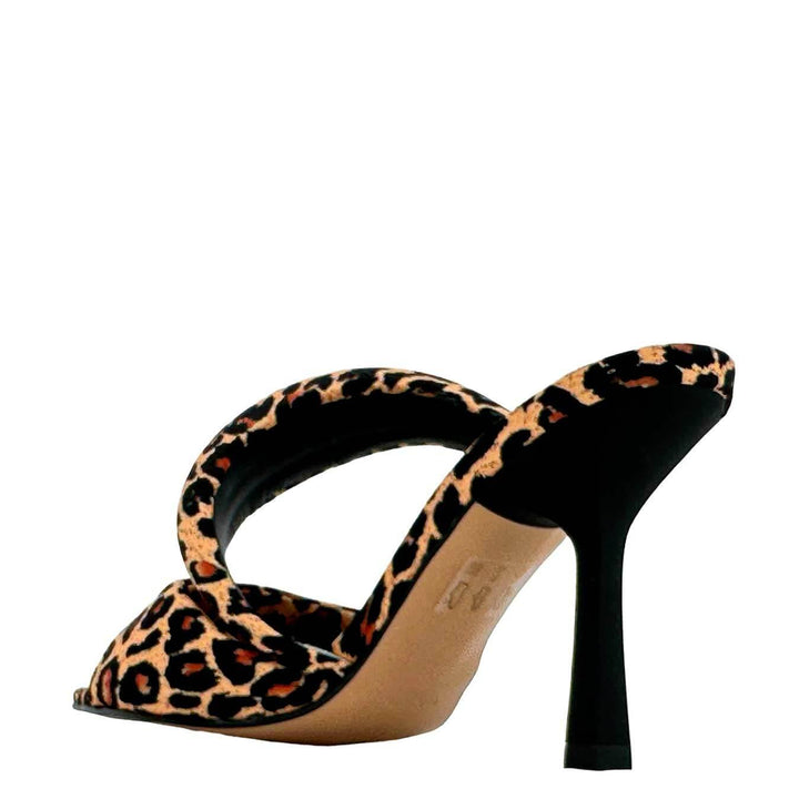 Ovyé Scarpe Donna, Sandalo Sabot, Tessuto, Animalier, Tacco, Marrone - BassiniBoutique.it