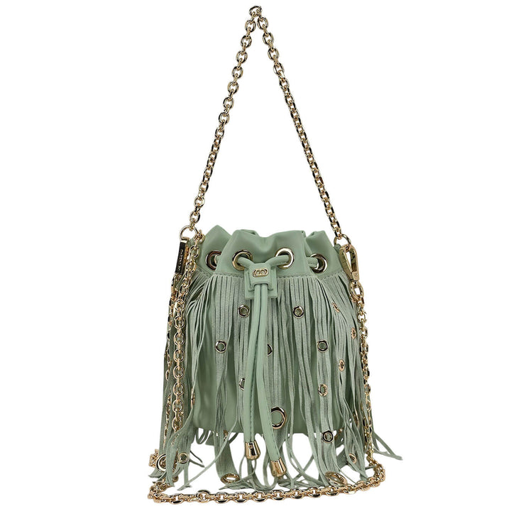 La Carrie Edition Bucket Borsa Donna, Secchiello, Ecopelle, Verde