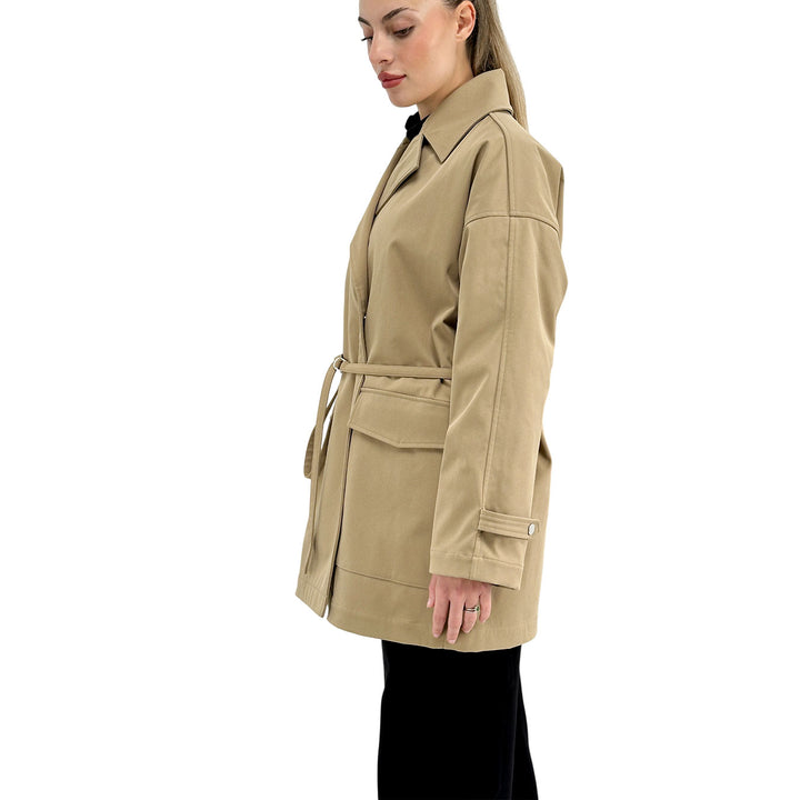 Oof Wear, Trench, Donna, Poliestere, Beige