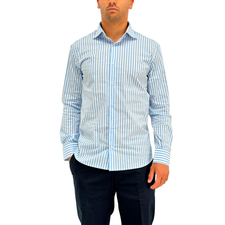 Edd Camicia Isidro Uomo, Collo Classico, Fantasia Righe, Cotone Misto - BassiniBoutique.it