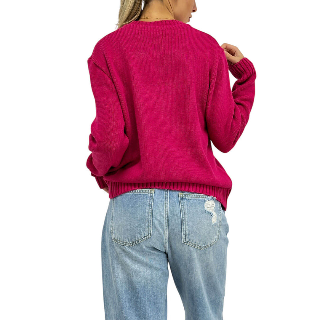 Superculture, Maglia, Donna, Courmayeur, Misto, Fucsia