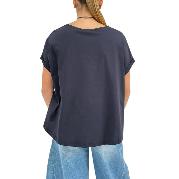 Ottod'Ame, T-Shirt, Donna, Cotone, Blu Night