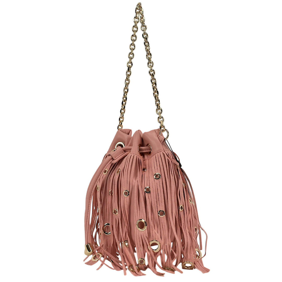 La Carrie Edition Bucket Borsa Donna, Secchiello, Ecopelle, Rosa